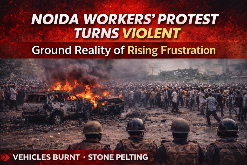 Noida workers protest